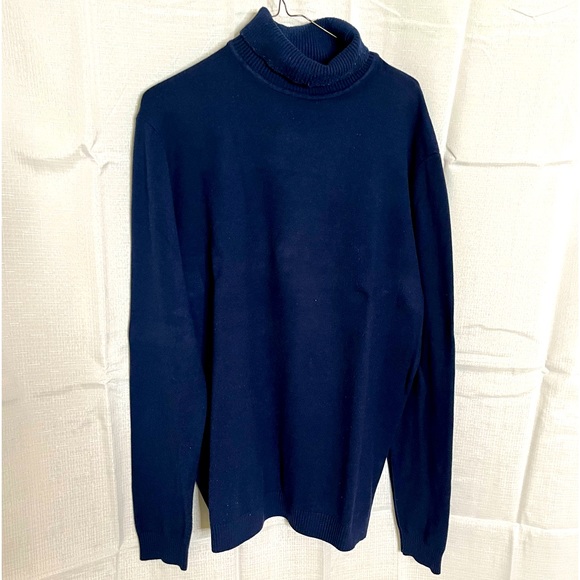 ROYAL BLUE MENS TURTLENECK - Picture 1 of 1